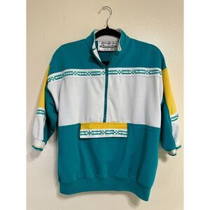 San Francisco Sport by Connie Mazzello Vintage Men's Color Block 1/2 Zip Size M